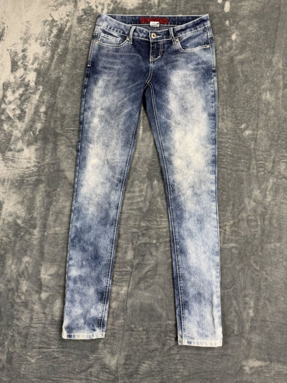 Bongo Womens Acid Wash Skinny Jeans Size 3 Cotton Blend